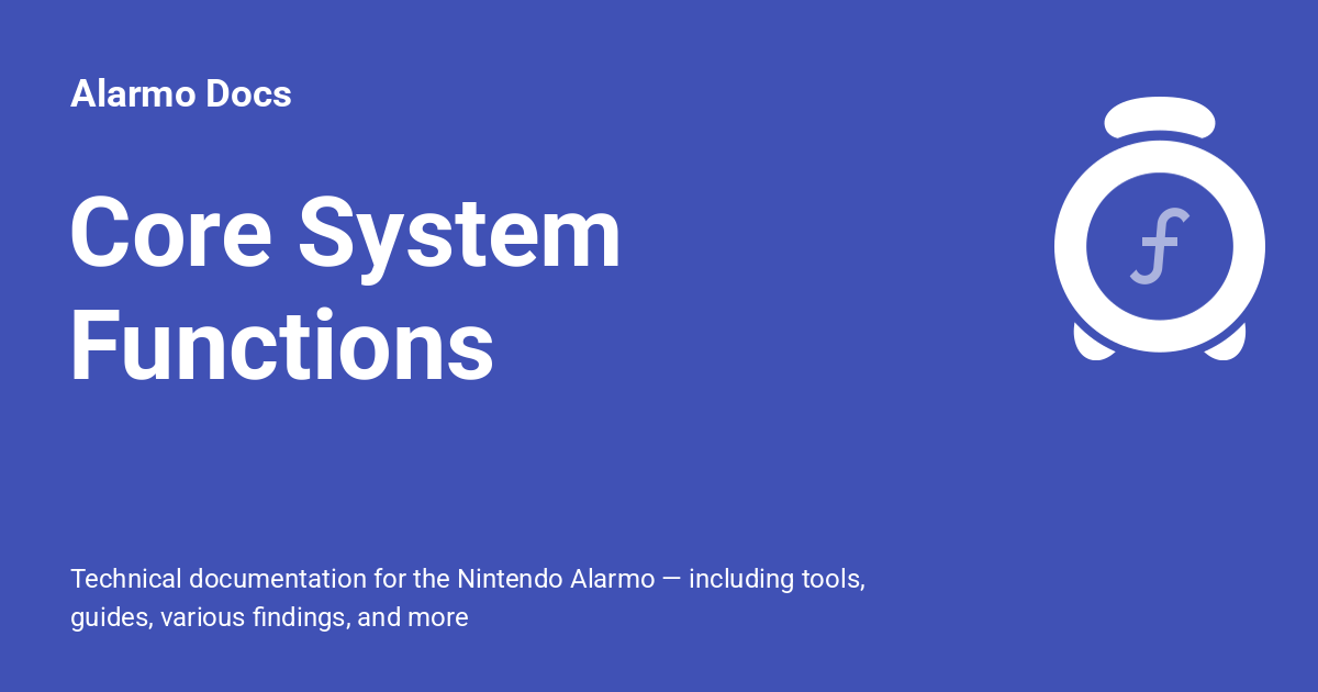 Core System Functions - Alarmo Docs
